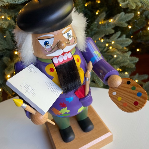 EM Mrck | Signed Rare German Made Collectible Artist Painter Nutcracker - Picture 10 of 11